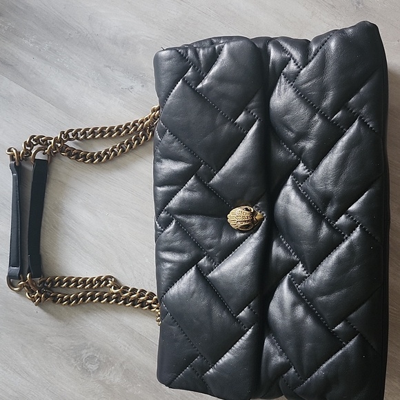 Kurt Geiger Luxurious Black Quilted Shoulder Bag with Gold Chain - Picture 12 of 12
